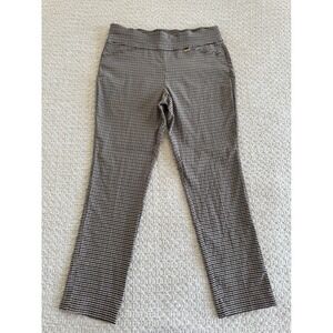 ANNE KLEIN Women's Stretch Plaid Straight Leg Pants Size 12